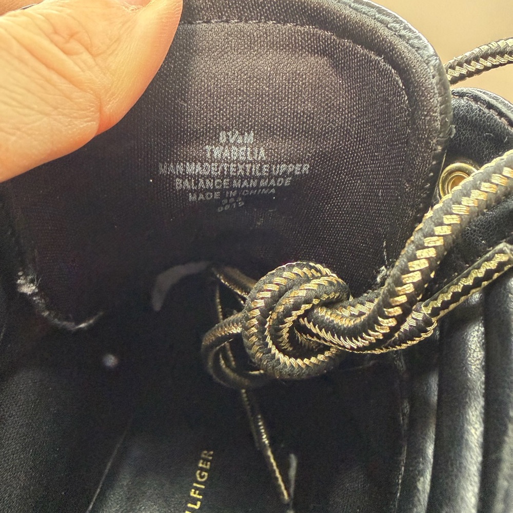 Tommy Hilfiger Black Combat Boots with Gold Details - Picture 12 of 16